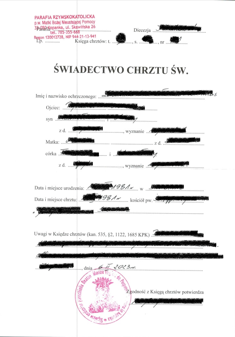 How To Obtain A Baptismal Certificate From Poland Your Trusted 